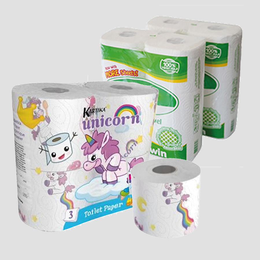 tissu paper toilet roll wrapper printing