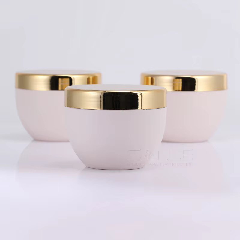 Gold Lid Cosmetic Container