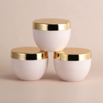 Gold Lid Cosmetic Container