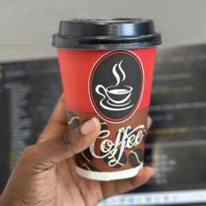disposable paper coffee cup