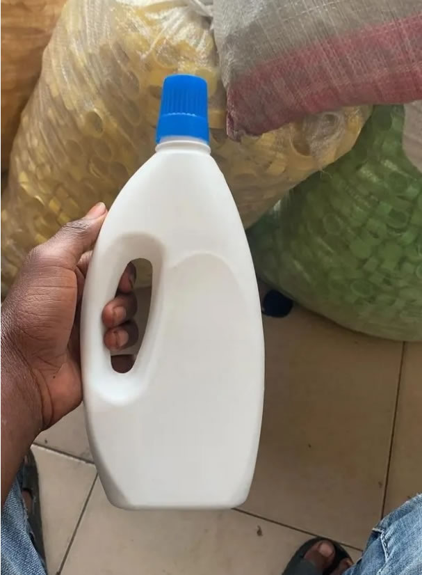 1 litre white gallon with blue cover