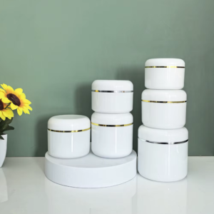 Double Layer White Cream Jar Available in Lagos Nigeria