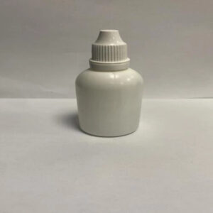Clear 50ml Plastic Eye Drop Bottle with secure dropper cap, leak-proof design, ideal for medical liquids, by Eloquent Print and Packaging.