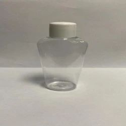 Clear 70ml Transparent Plastic Bottle with tight screw cap, lightweight and durable, ideal for travel size liquids, by Eloquent Print and Packaging.