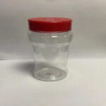 Clear Plastic Spice Container Jar with secure screw cap, ideal for storing herbs and seasonings, supplied by Eloquent Print and Packaging.