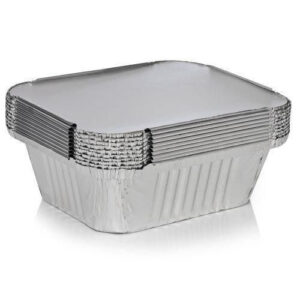 Big Foil Plate With Paper Lid from Eloquent Prints and Packaging, ideal for packaging and serving hot meals securely for catering and takeaway.