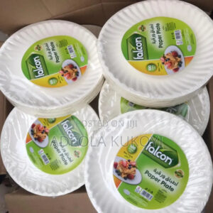 Disposable White Paper Plates from Eloquent Prints and Packaging, ideal for serving meals at parties, events, picnics, or catering services.