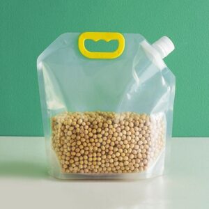 2.5kg and 5kg Transparent Storage Leakproof Pouch ideal for storing liquids securely, preventing spills, and ensuring safe bulk packaging.