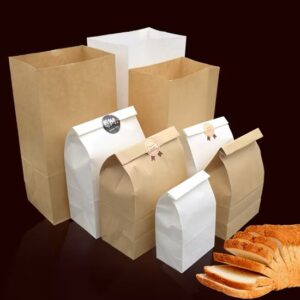 White paper bag without handle from Eloquent Prints and Packaging, ideal for food, bakery, takeaway, and eco-friendly retail packaging.