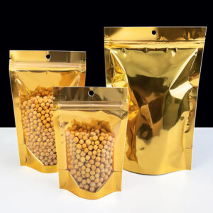 Transparent gold foil stand up pouch available in Lagos State