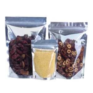 silver transparent foil stand up pouch available in Lagos Nigeria