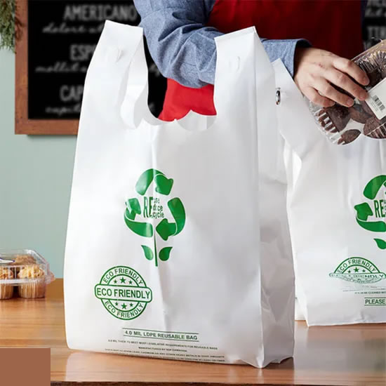Singlet Bags Clear High-Quality Plastic Poly Bags with Handles