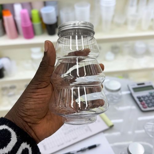 500ml Christmas candy biscuits shaped plastic bottles for festive gift, biscuit, candy, and treat packaging in Lagos Nigeria.