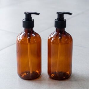 500ml Lotion Pump Amber bottle supplied by Eloquent Prints and Packaging in Lagos, Nigeria.
