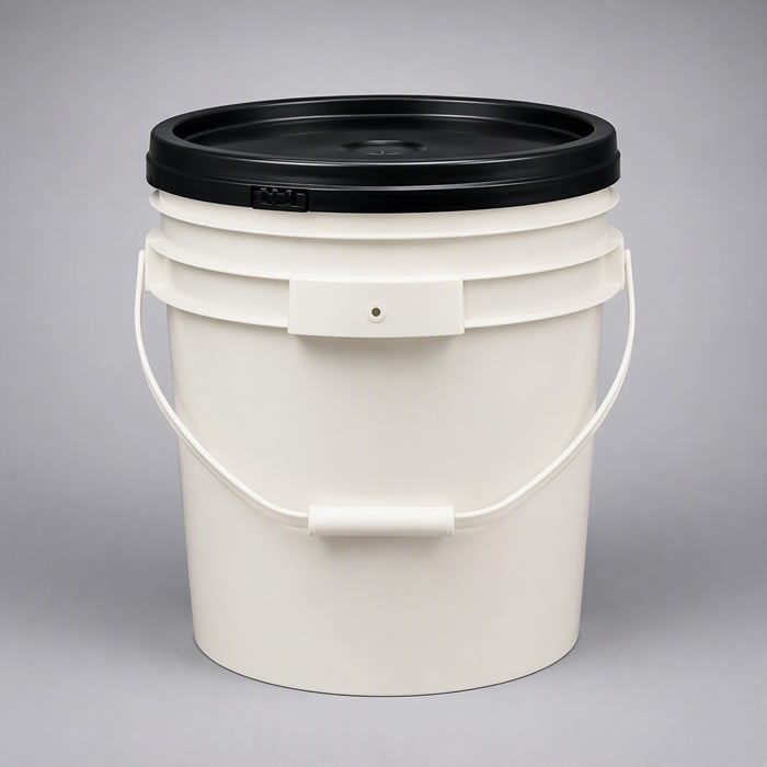 off-white plastic paint bucket