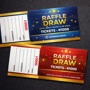 raffle draw ticket printing lagos