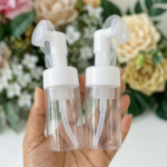 100ml Foam Container plastic bottle with foaming pump for liquid soap, skincare and cosmetic product packaging.