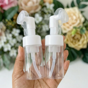 100ml Foam Container plastic bottle with foaming pump for liquid soap, skincare and cosmetic product packaging.