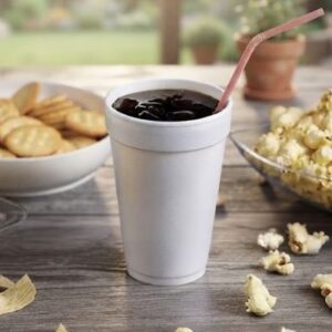Styrofoam Disposable White Cup for serving hot and cold drinks, supplied by Eloquent Prints and Packaging in Lagos Nigeria.