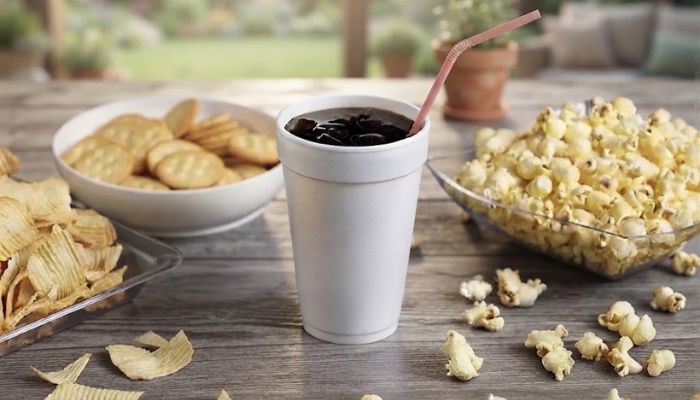 Styrofoam Disposable White Cup for serving hot and cold drinks, supplied by Eloquent Prints and Packaging in Lagos Nigeria.