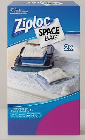 Ziploc Travel Clothes Storage Bags 6 Pack for suitcase clothing and travel storage