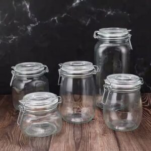 Glass Canisters for food storage, product packaging, and organized kitchen storage in Lagos Nigeria.