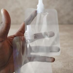 100ml Drinking Pouch for beverage packaging supplied by Eloquent Prints and Packaging in Lagos, Nigeria.
