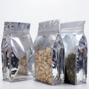 250ml Flat Bottom Silver Transparent Pouch for product packaging in Lagos, Nigeria.