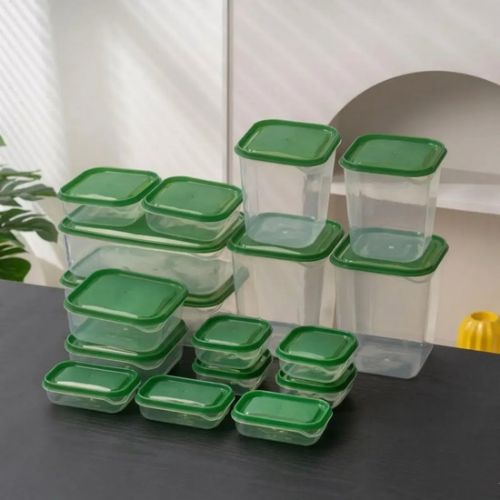 17pcs Container Set for Refrigerator for food storage and kitchen organisation by Eloquent Prints and Packaging.