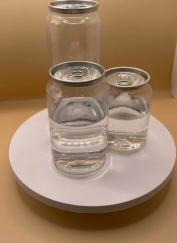 Transparent Can Bottle With Lid Cover supplied by Eloquent Prints and Packaging in Lagos, Nigeria.