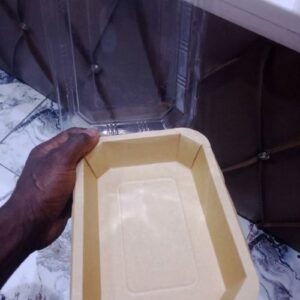 Single Compartment Paper Craft Takeaway food packaging container supplied by Eloquent Prints and Packaging in Lagos, Nigeria.
