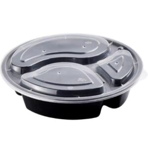 3 Compartment Food Container Pack Plate for takeaway meals and food packaging in Lagos Nigeria.