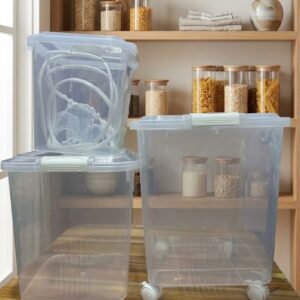 4 in 1 Airtight Rice Storage Container for organised kitchen food storage by Eloquent Prints and Packaging in Lagos, Nigeria.